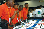 MTN Southern Cape team getting ready to compete in the 2007 FIRST LEGO League Western Province tournament